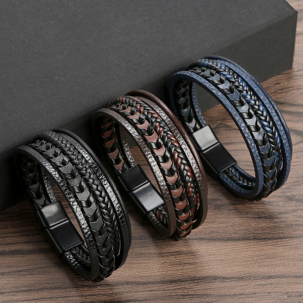 Mens Fashion Combination - Classic Men's Leather Bracelet New Style