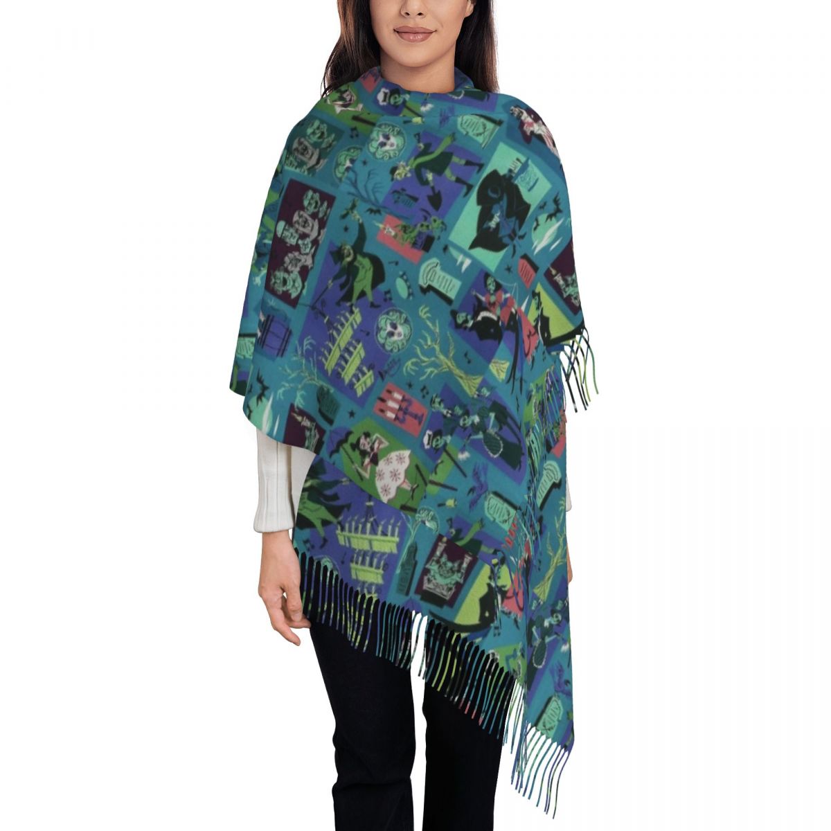Men'S Fashion Houses - Custom Print Halloween Haunted Mansion Haunted