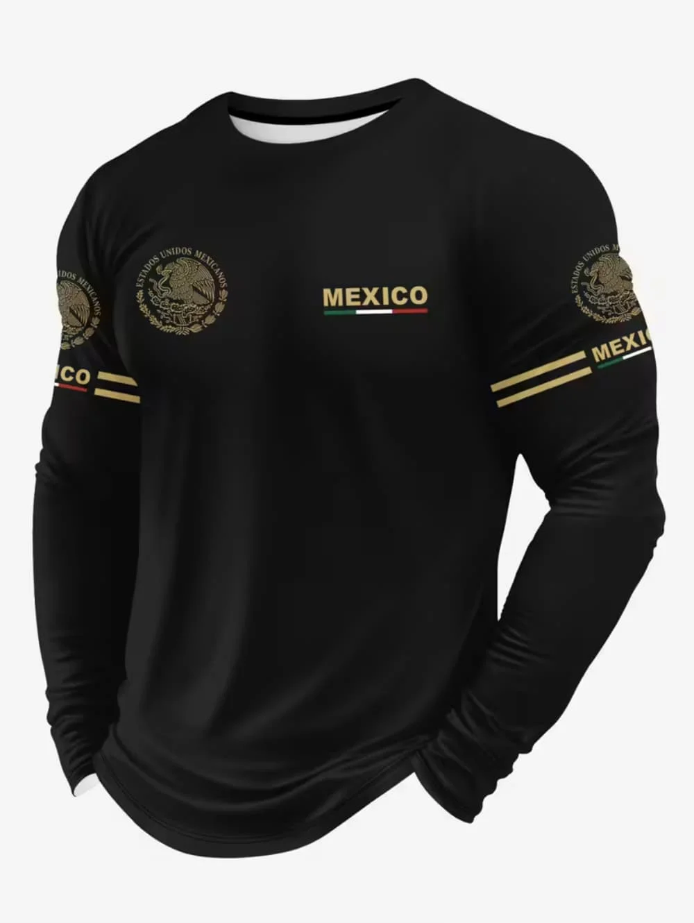 Mens Fashion Top - Men's Mexico Eagle Print T‑Shirt, Fashion