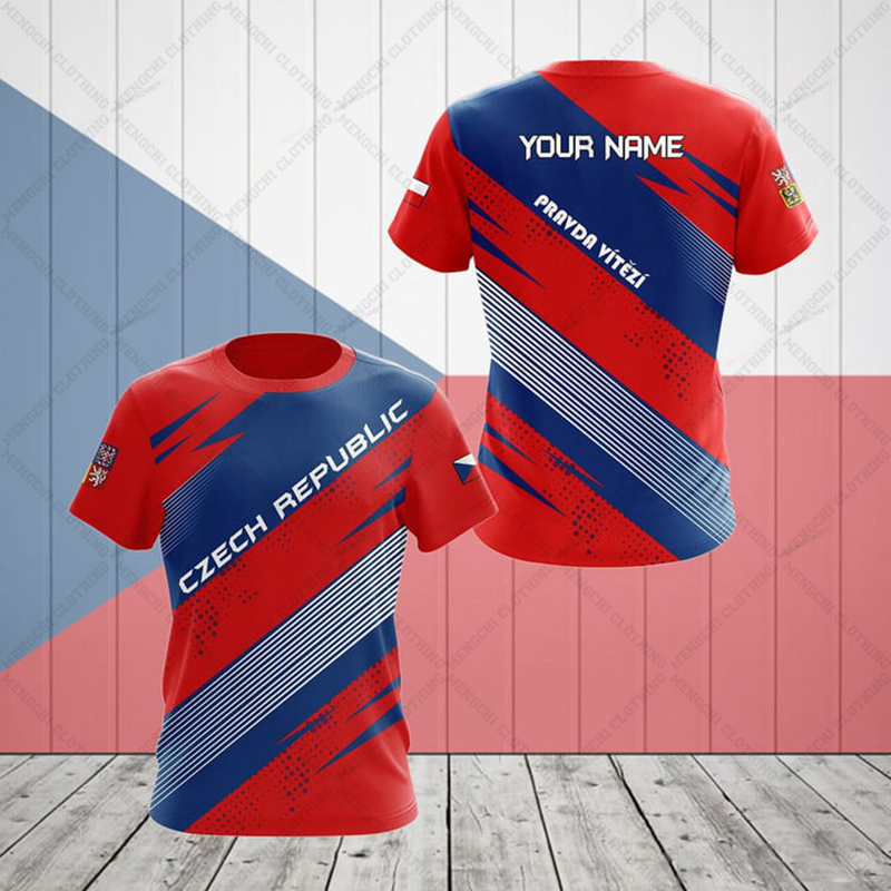 Men'S Fashion Names - Custom Name Summer Casual Czech Flag