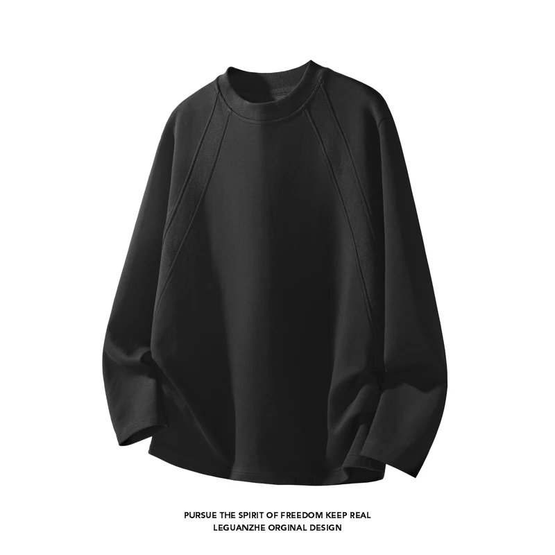 Mens Fashion Top - Men Fashion Raglan Seam Crew Neck