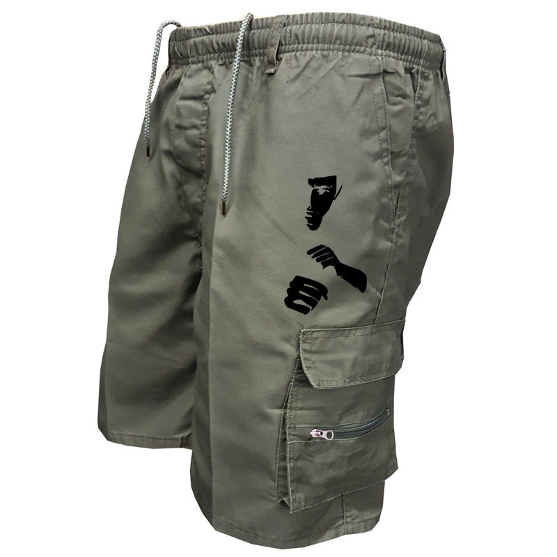 Fashion Print Workwear Shorts  - Mens Fashion Cargo Pants ulasan dan harga