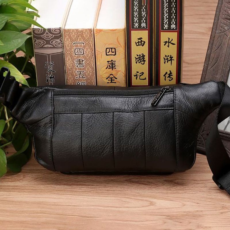 Men Waist Fanny Bags Sling Che - Leather Belt Braided ulasan dan harga