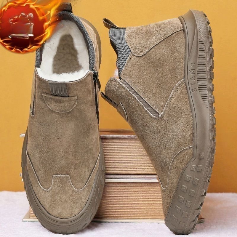 Winter Men's Shoes Plush Warm  - Men'S Fashion Loafers ulasan dan harga