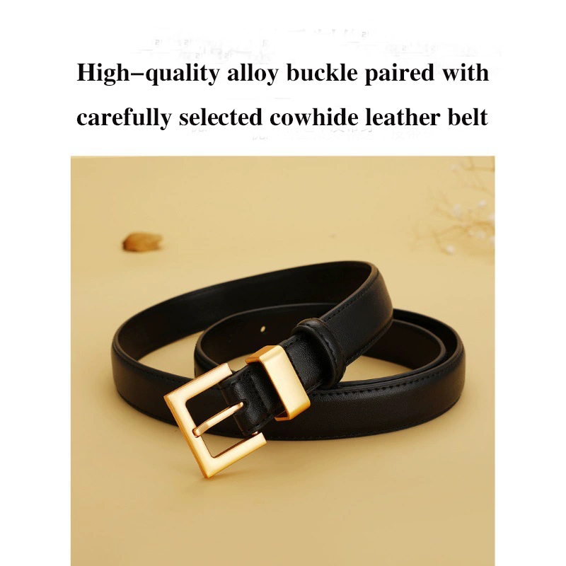 Ladies Leather Belt; Cowhide V - Leather Belt Braided ulasan dan harga