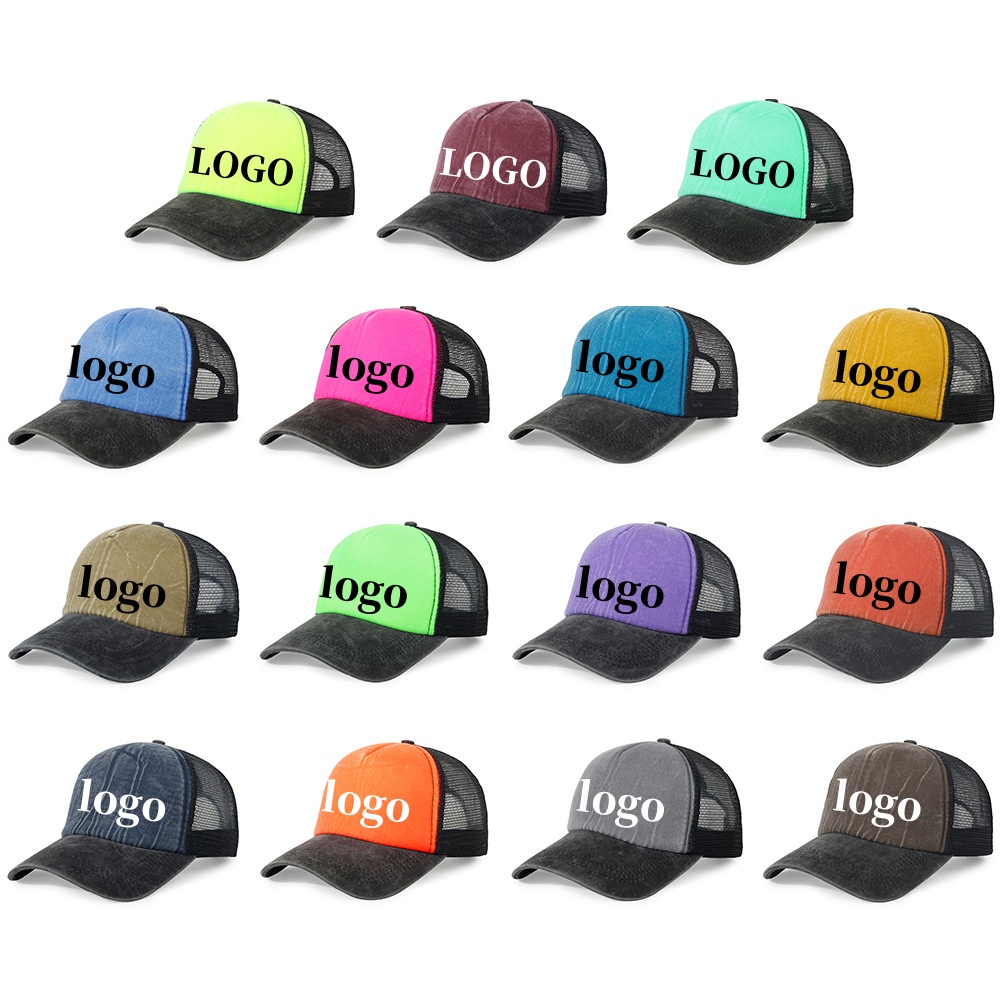 Mesh  Washed Foam Baseball Cap - Trucker Hat Cap ulasan dan harga
