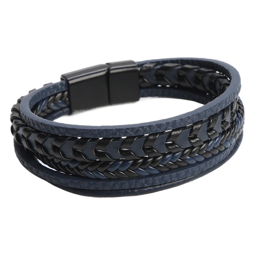 Classic Men's Leather Bracelet - Mens Fashion Combination ulasan dan harga