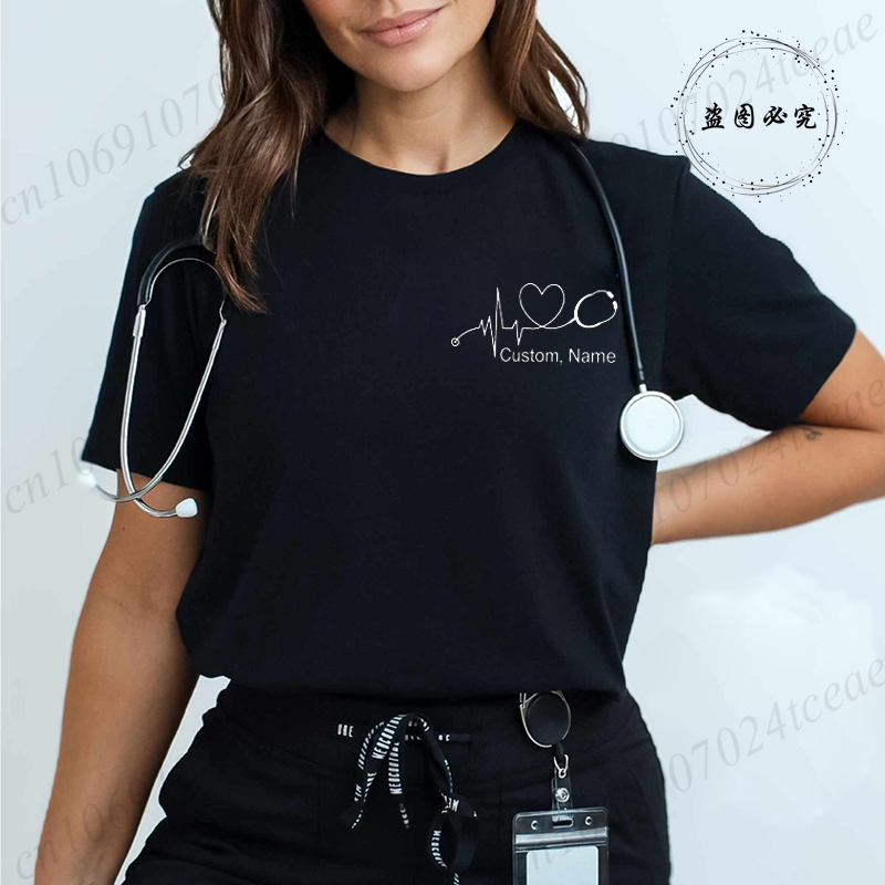 Custom Name Nurse Shirt Stetho - Men'S Fashion Names ulasan dan harga