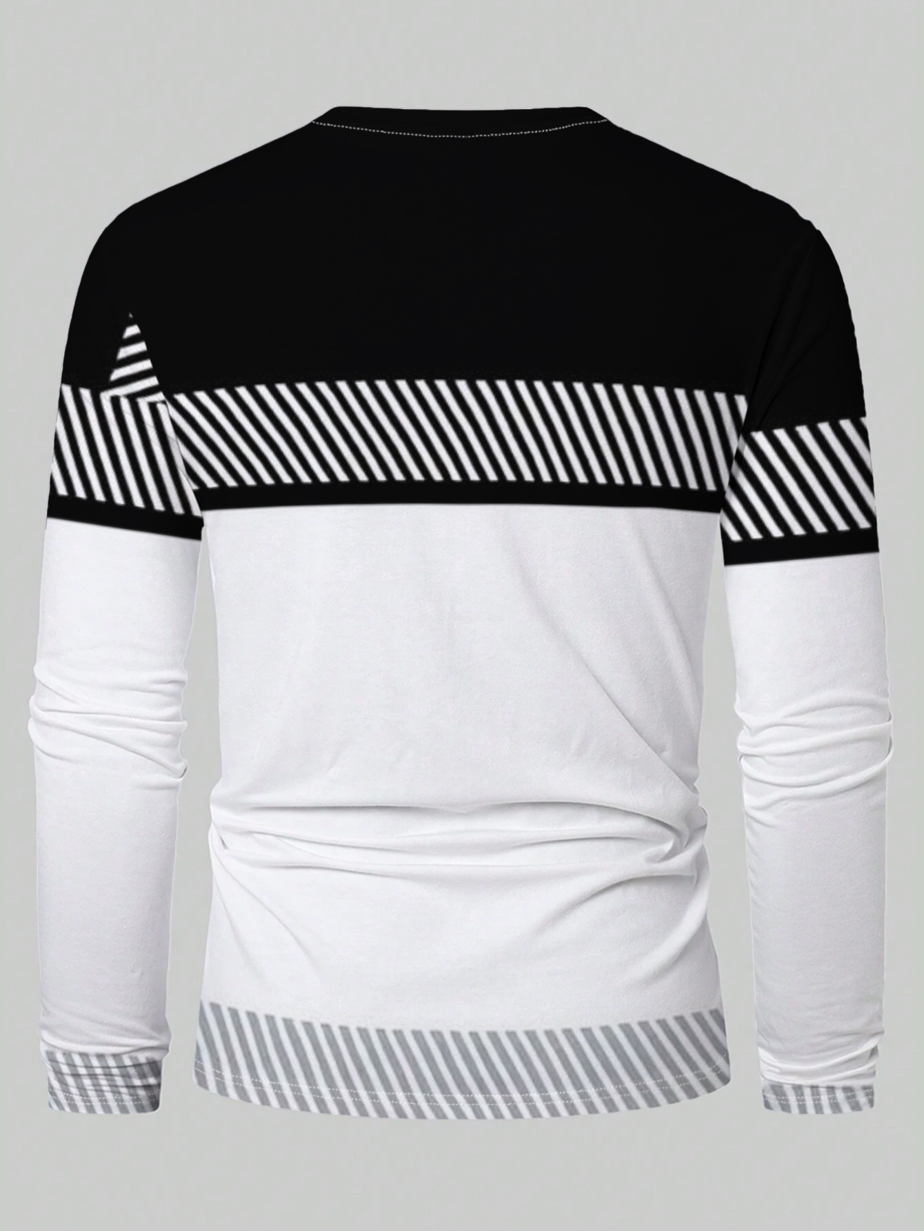 Men's geometric print casual l - Mens Fashion Top ulasan dan harga