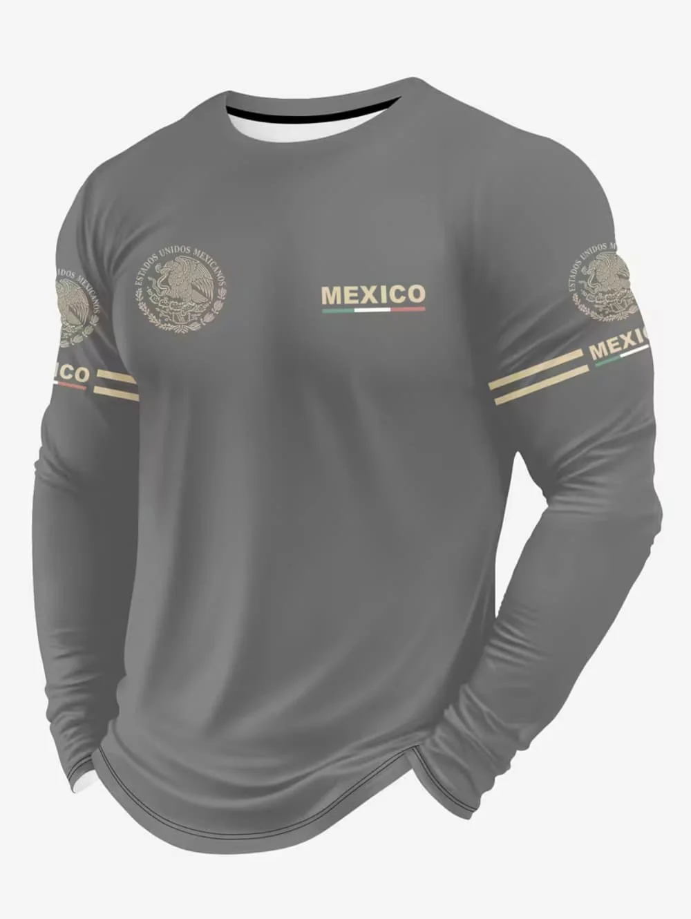 Men's Mexico Eagle Print T‑Shi - Mens Fashion Top ulasan dan harga