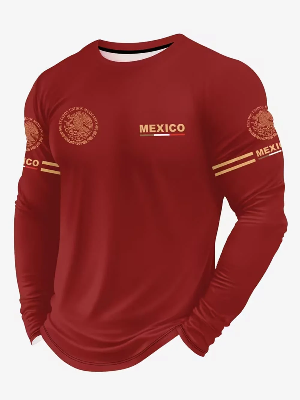 Men's Mexico Eagle Print T‑Shi - Mens Fashion Top ulasan dan harga
