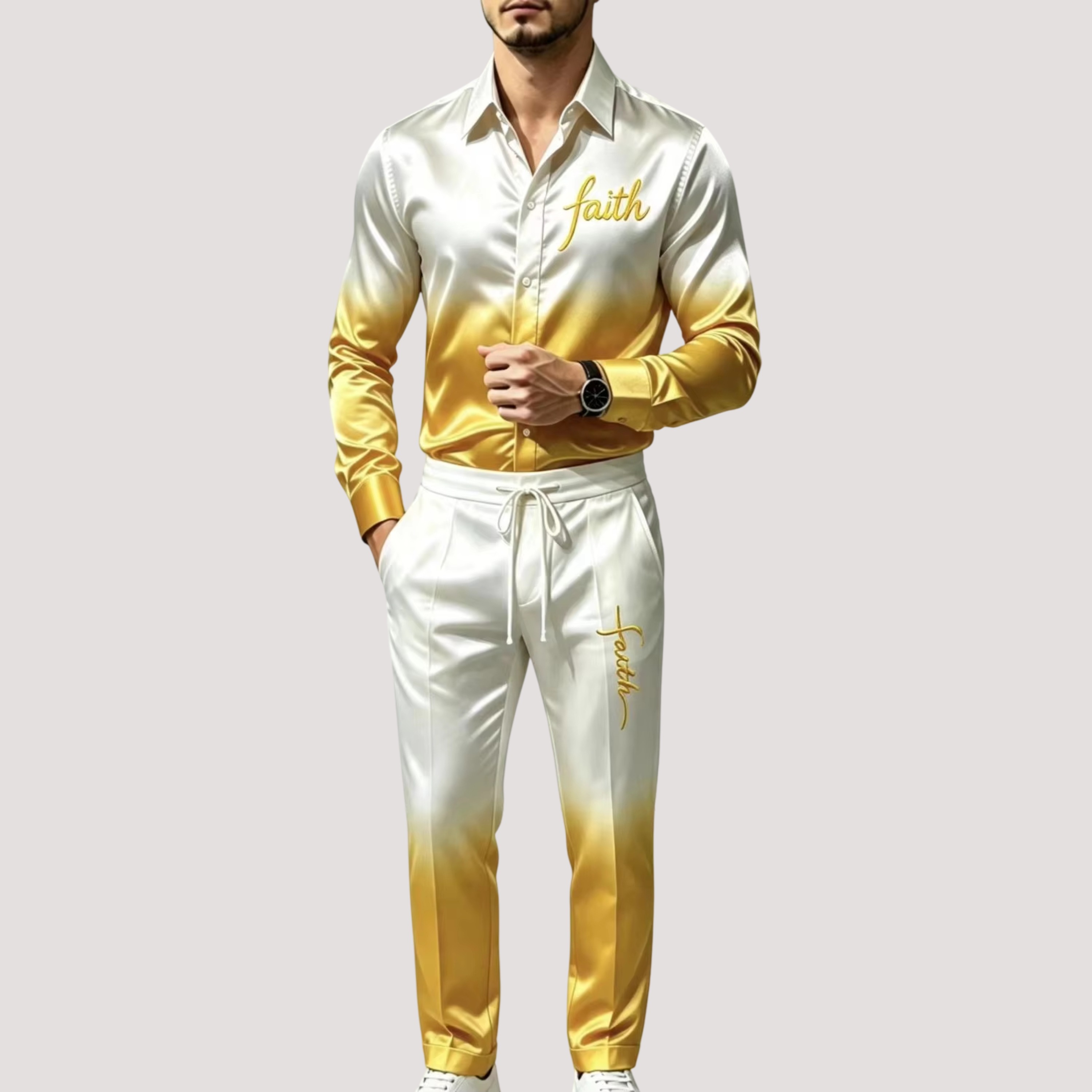 Men's Satin Silk Sports Suit T - Men'S Fashion Advice ulasan dan harga