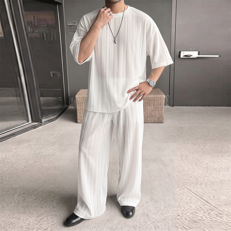 INCERUN Men's Sets Striped See - Men'S Fashion Advice ulasan dan harga