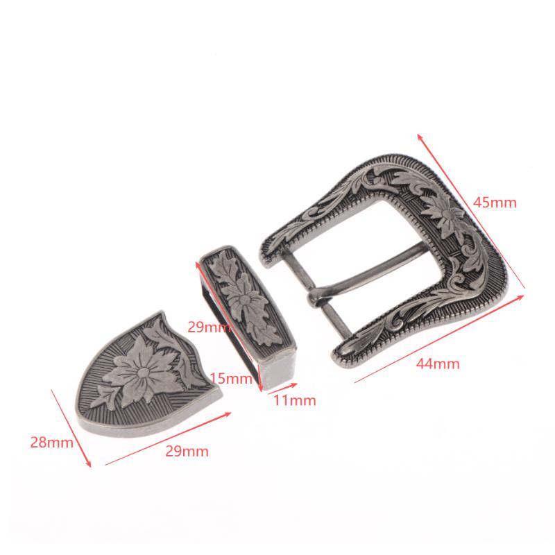 Floral Engraved Vintage Metal  - Leather Belt Braided ulasan dan harga