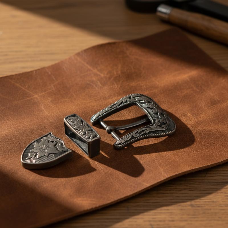Floral Engraved Vintage Metal  - Leather Belt Braided ulasan dan harga