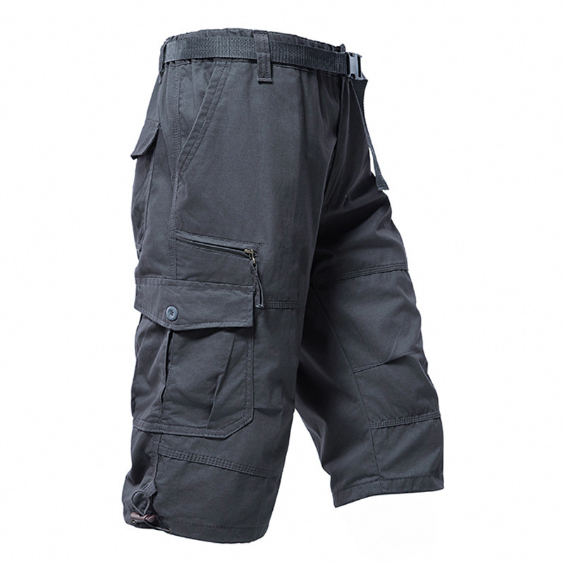 Men's Cotton 3/4 Pants Loose P - Mens Fashion Cargo Pants ulasan dan harga