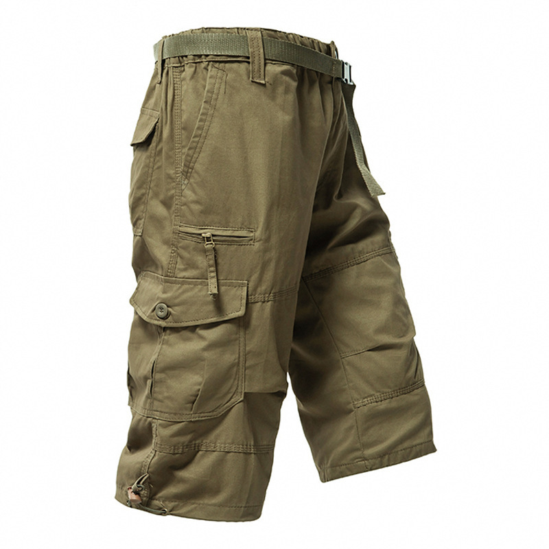 Men's Cotton 3/4 Pants Loose P - Mens Fashion Cargo Pants ulasan dan harga