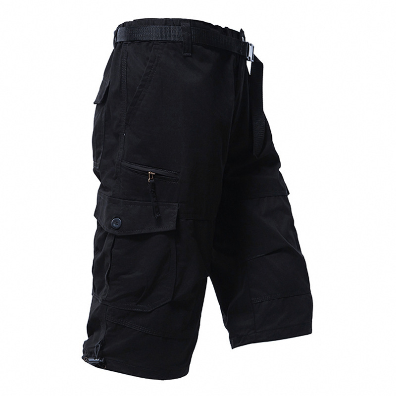 Men's Cotton 3/4 Pants Loose P - Mens Fashion Cargo Pants ulasan dan harga
