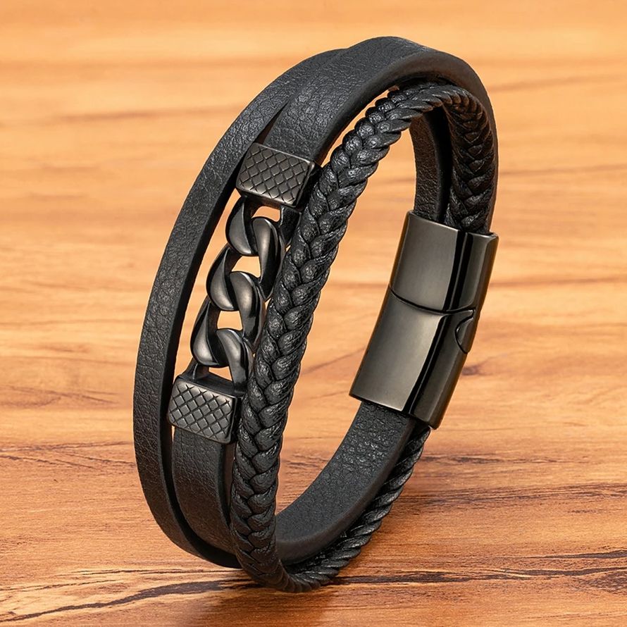 XQNI Men's Leather Bracelet Ne - Mens Fashion Combination ulasan dan harga