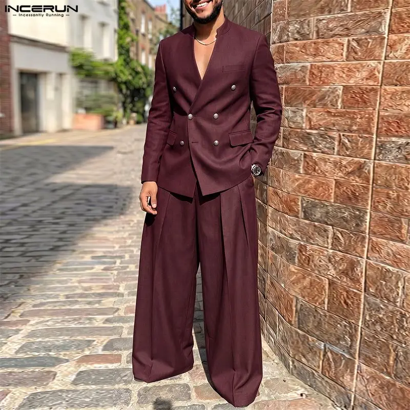 INCERUN Men's Sets Solid Color - Queer Men'S Fashion ulasan dan harga