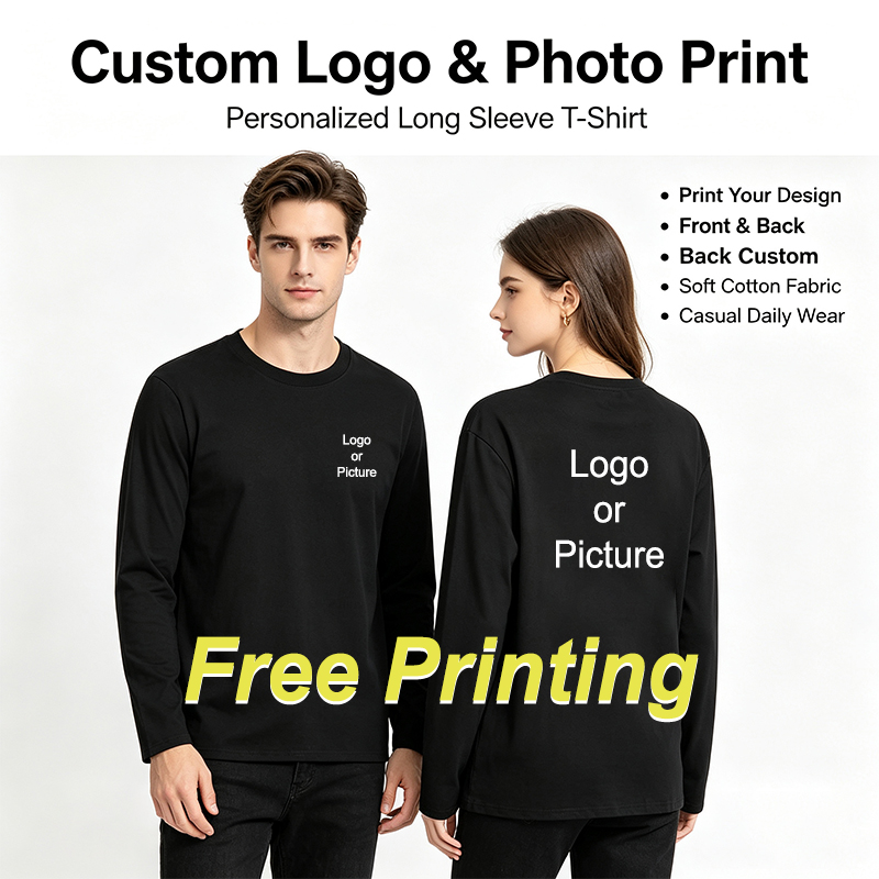 Customized Cotton Long Sleeve  - Mens Fashion Top ulasan dan harga